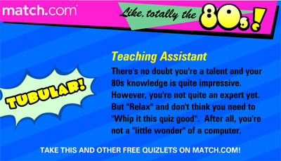 Take this and other free quizlets on Match.com!